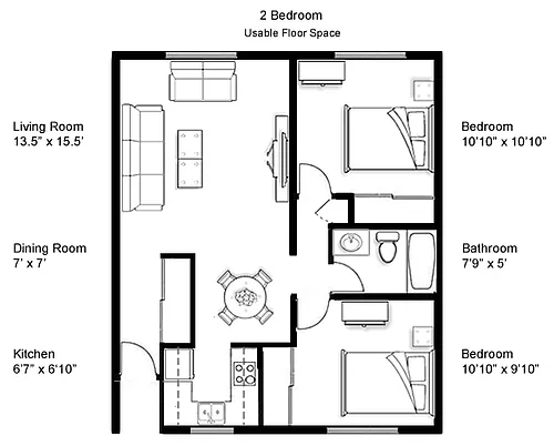 Floor plan 2 bedroom