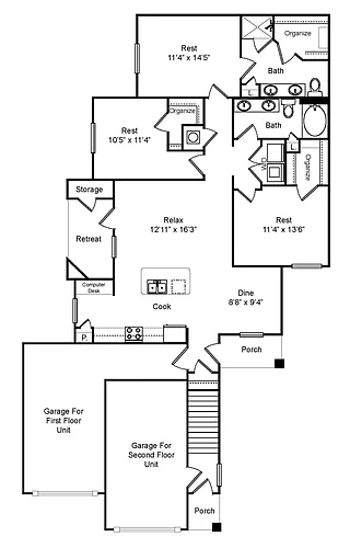 Floor plan D1 Garage