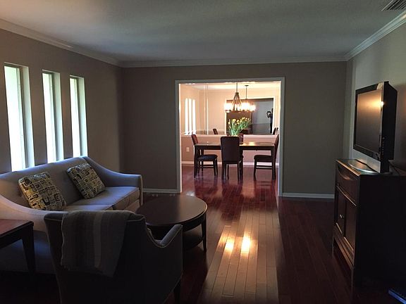 Entry hall view thru living and dining room