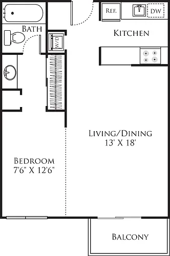 Floor plan Studio B