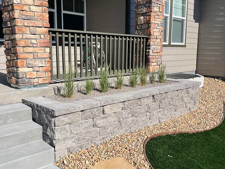 Low maintenance fenced backyard