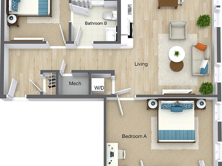 2 Bedroom 2 Bathroom 2 Bedroom 2 Bathroom