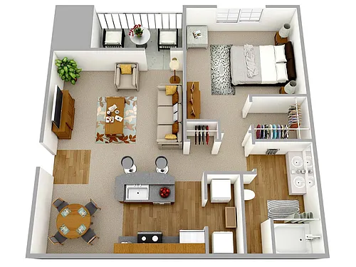 Floor plan The Arabian - 1 BR