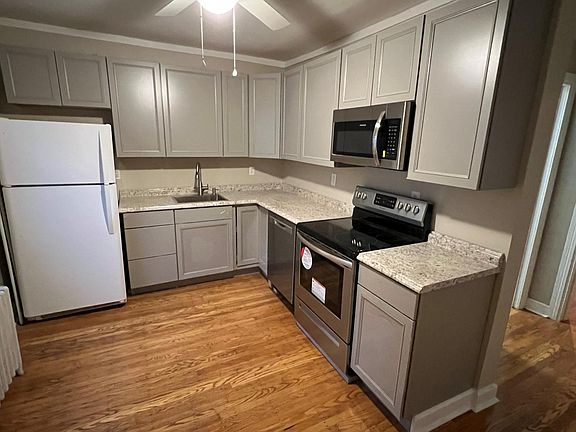 Remodeled kitchen and new range, dishwasher and microwave.