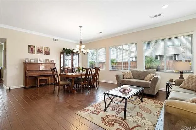 Living room with dining area.
