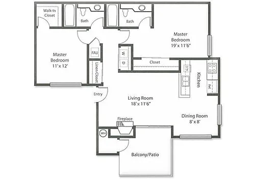 Floor plan 2X2