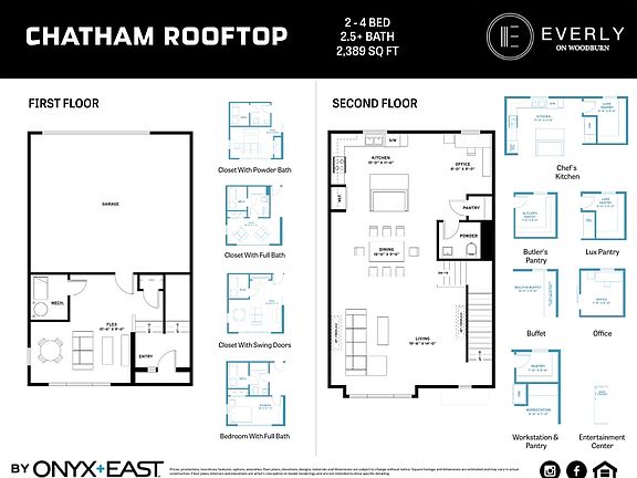 First and Second Floor Plan with Options