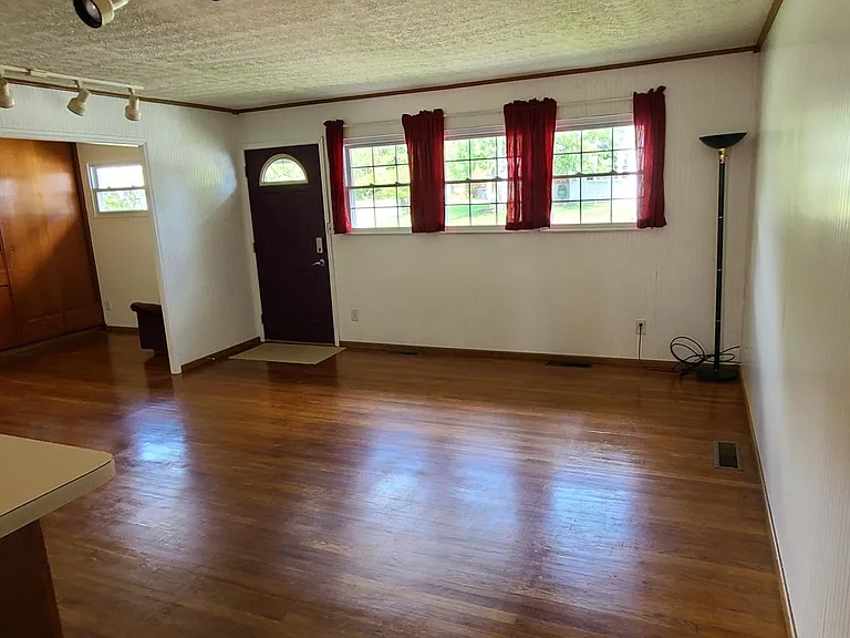 Living room with office behind