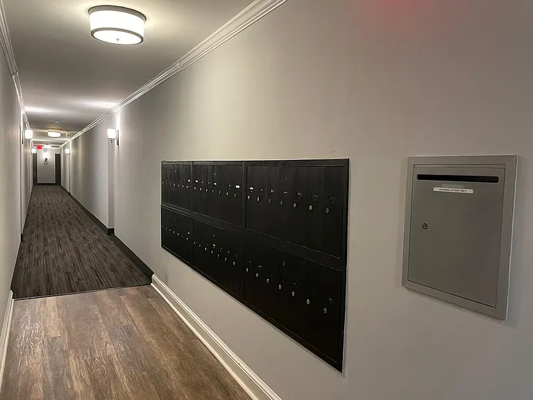 Mailbox and hall way