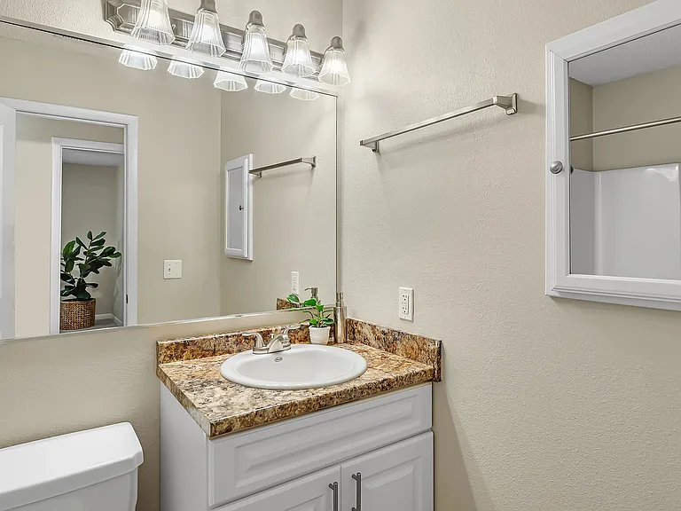 Get ready to savor peaceful morning routines in our luxurious, brightly lit bathrooms.
