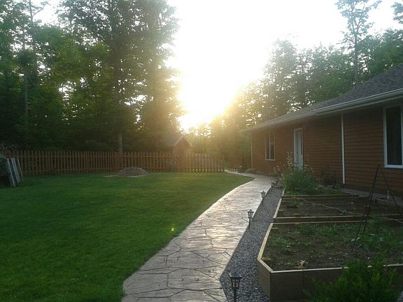 backyard with sunset