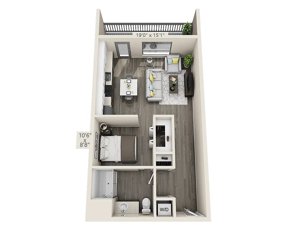 Floor plan Studio (E1H-N23)