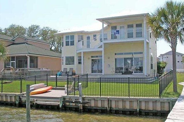 Waterfront elevation view from dock