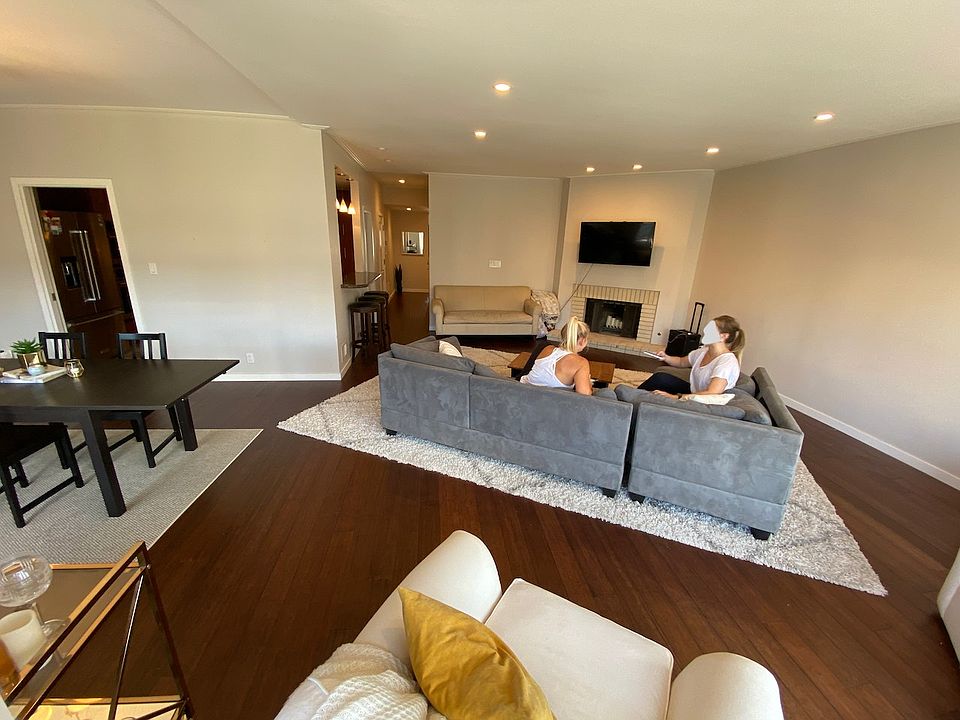 Living room and dining area