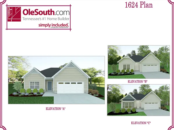 1624 Elevation ABC Plan, Evergreen Farms
