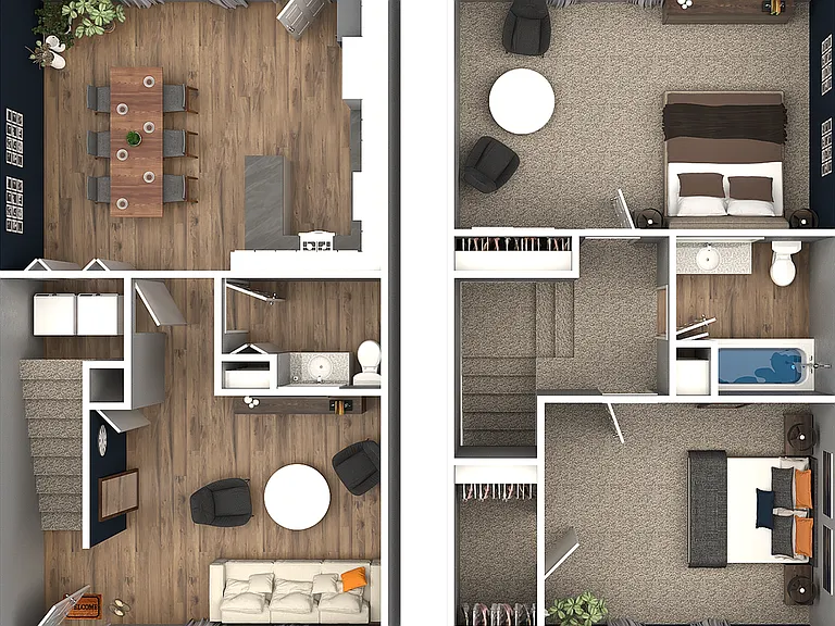 2 Bedroom 1.5 Bathroom Floorplan 2 Bedroom 1.5 Bathroom Floorplan