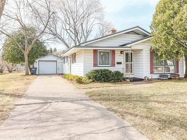 Driveway, garage, front of home