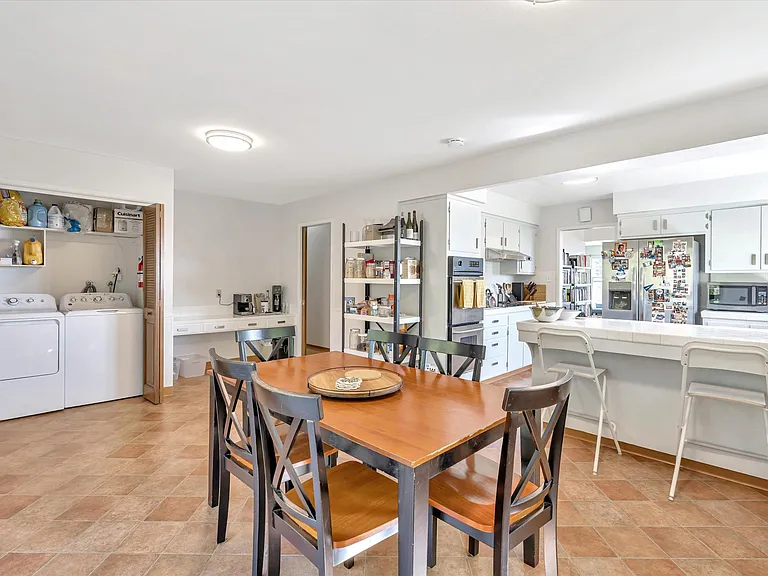 Dining room looking into kitchen