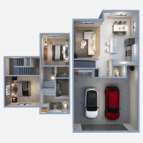 Floor plan 2x2.5 Renovated
