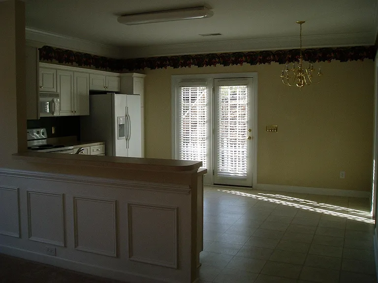 From living area to kitchen