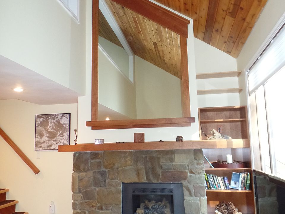 Rock Fireplace Custom Wood