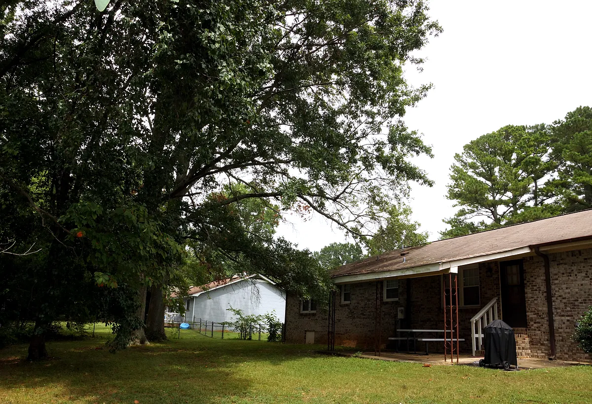 Backyard covered patio with picnic area - 815 Ashwood Dr