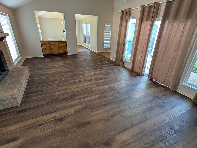 The Living Room as it looks today, waiting for you to put your designer touches on it!