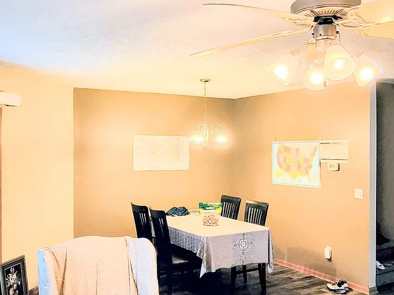 Dining area in living room