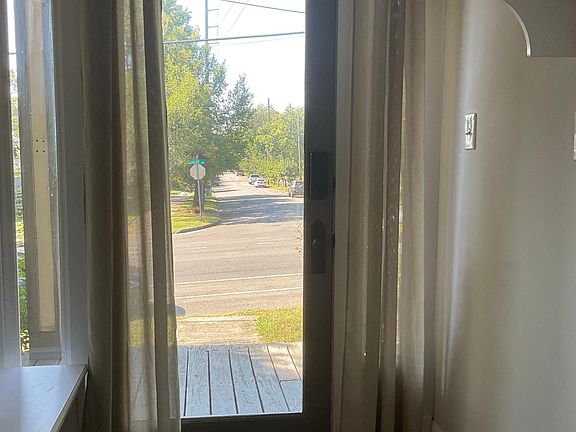 Looking out the front door