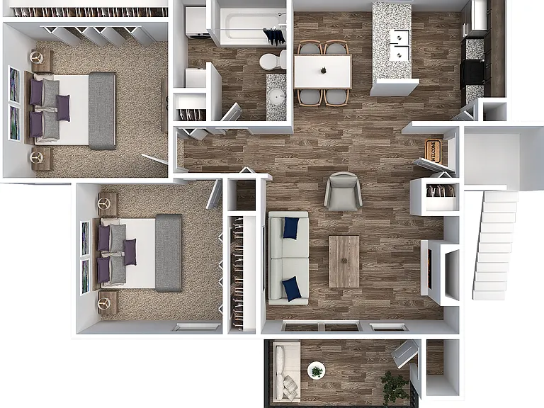 2 Bedroom 1 Bathroom 2 Bedroom 1 Bathroom
