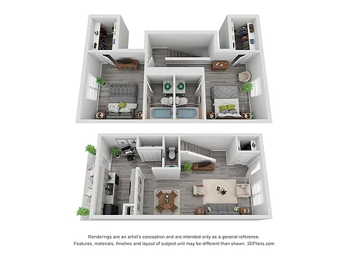 Floor plan 2x2.5B TH Renovated