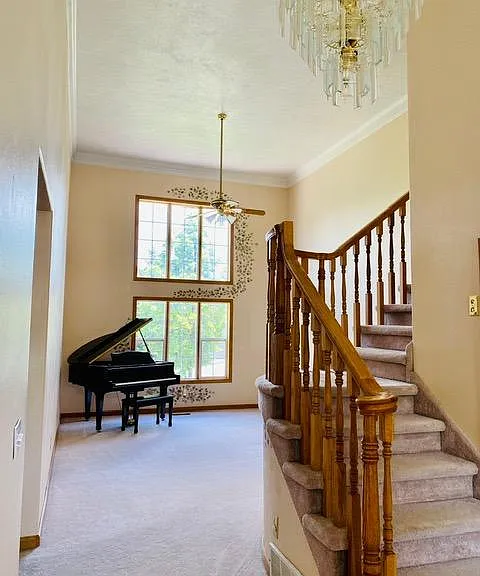 View from entry into formal living room
