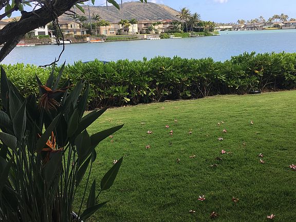 yard w/view, dock below