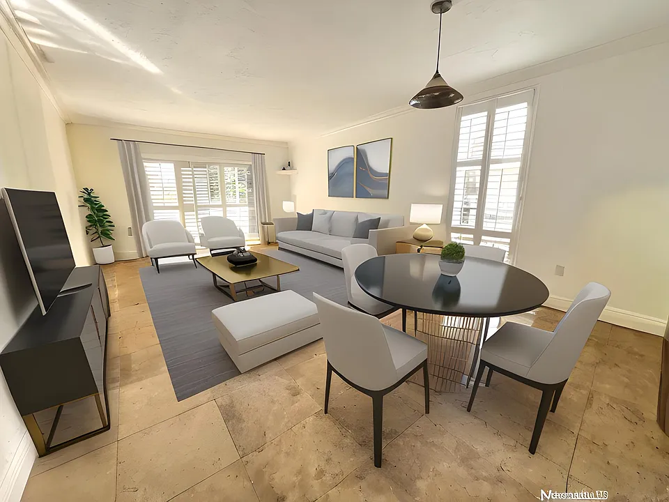 virtually staged living area