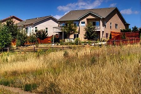 View from trail that connects to backyard gate.