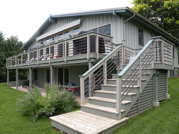 Expansive deck facing the lake and Valcour Island