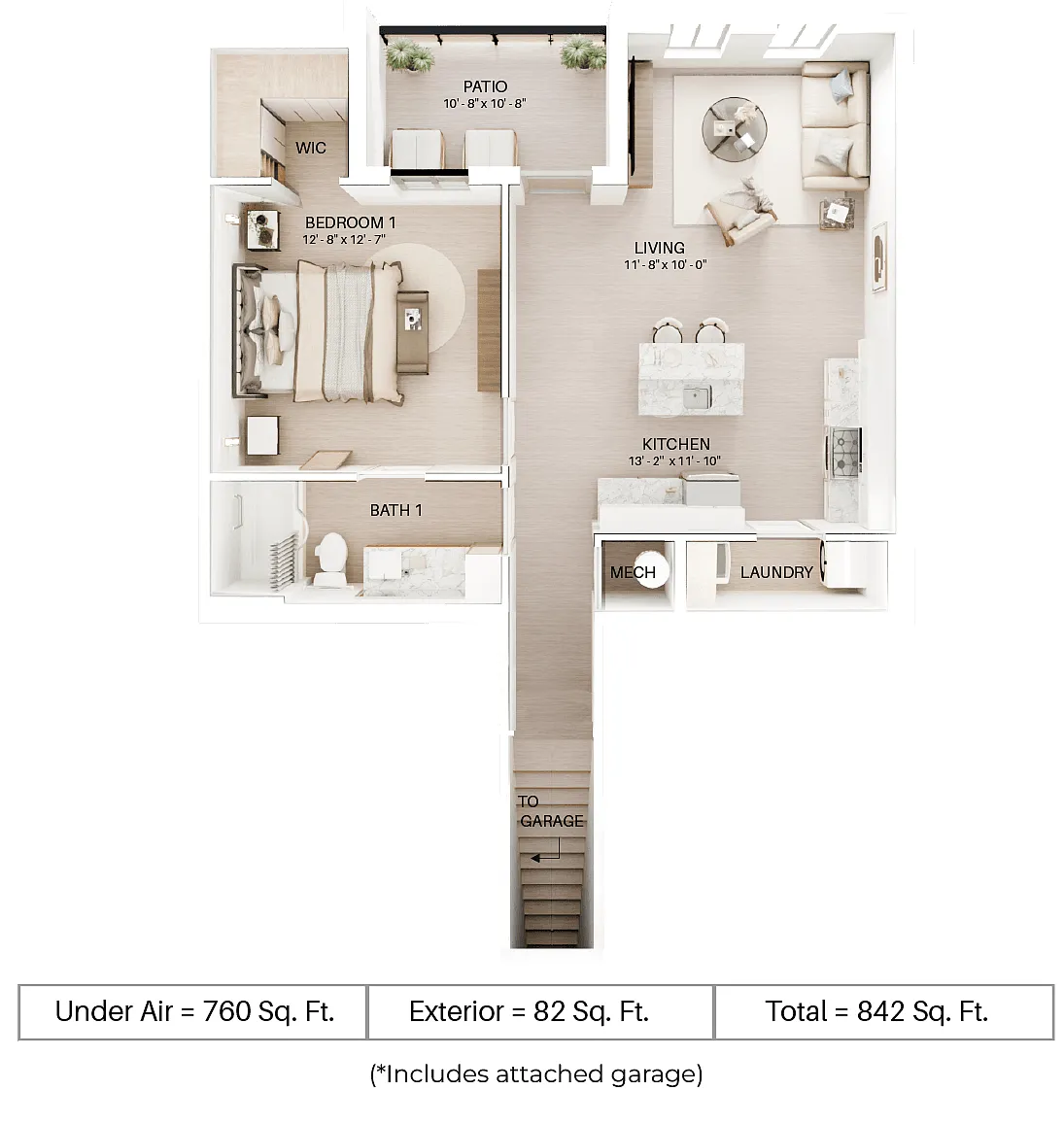 Floor plan A1U - Attached Garage