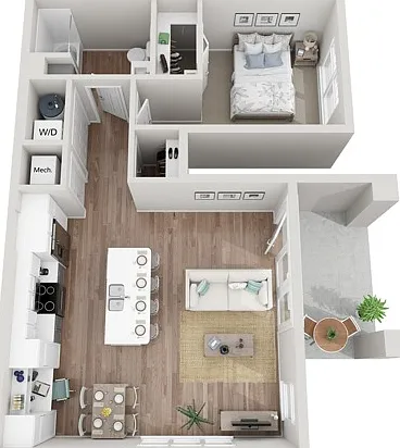 Floor Plan 1B | Seasons at Grafton | Apartments in Grafton, WI Floor Plan 1B | Seasons at Grafton | Apartments in Grafton, WI