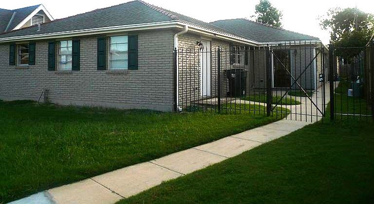 front of the house.