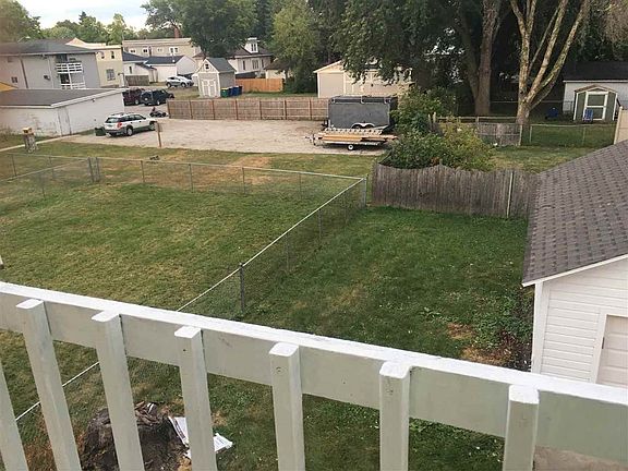 View of backyard from upper porch