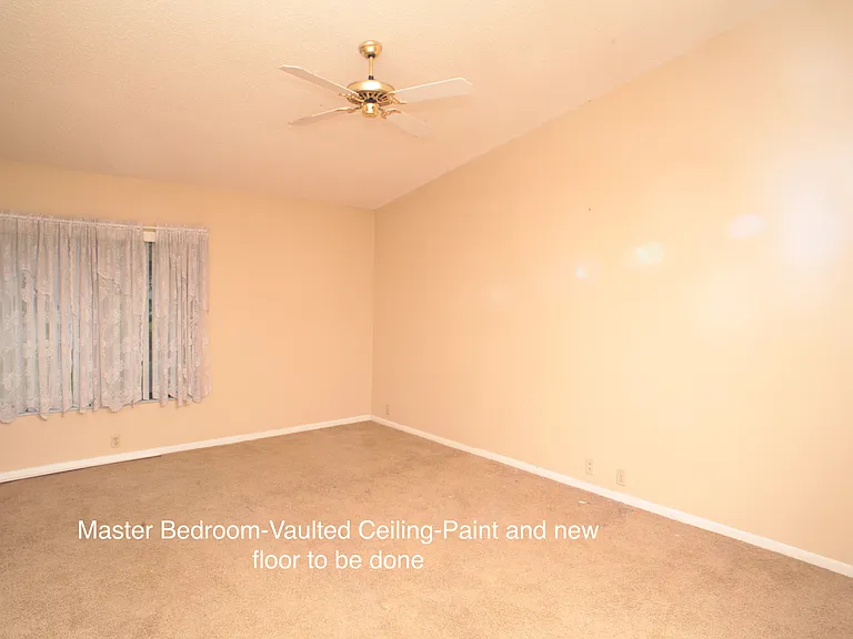 Master Bedroom has vaulted ceiling-very open feel