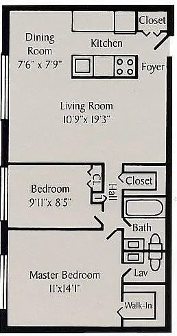 Floor plan 2 Bed