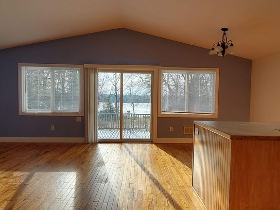 Living/dining area with view to lake