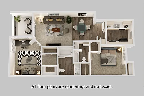Floor plan 2 Bedroom Townhome