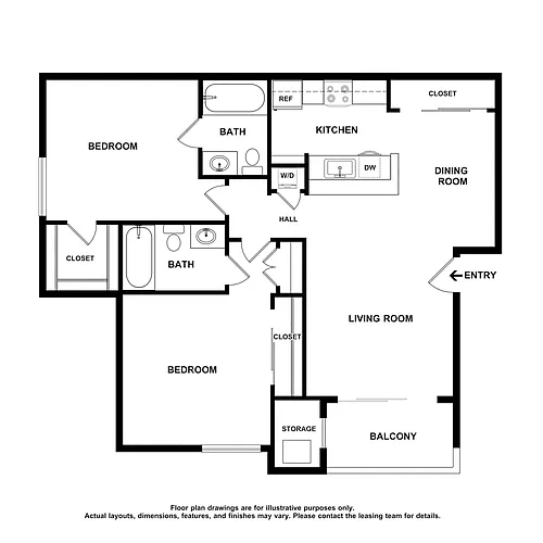 Floor plan 2X2 A