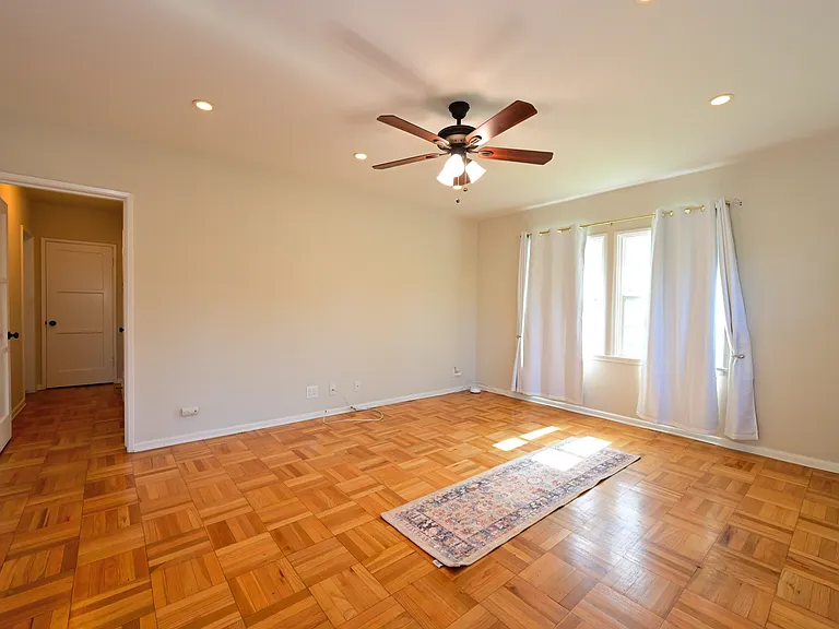 fully upgraded and bright w/ parquet hardwood flooring + mini split hvac + in-unit laundry