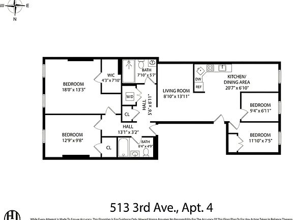 2nd image of 513 3rd Ave APT 4