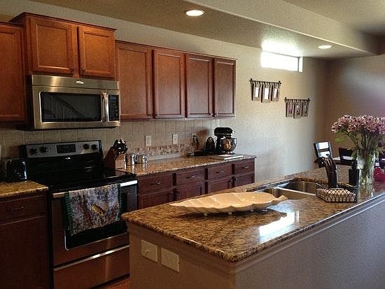 Kitchen with granite and upgraded finishes