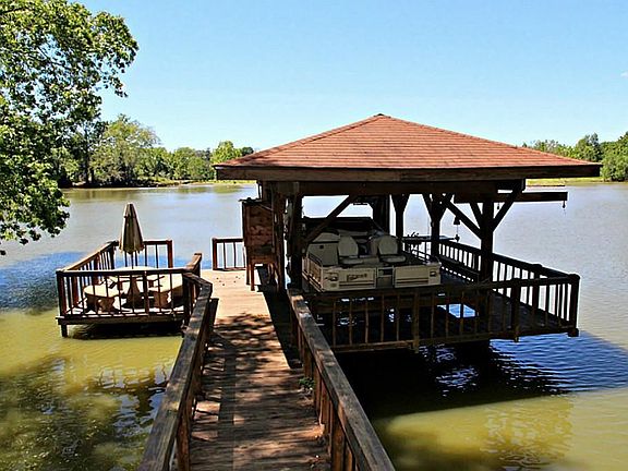 Boathouse with swim deck.