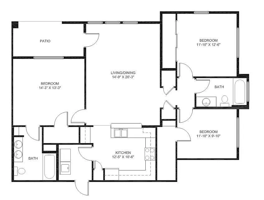 Floor plan 3 Bedroom